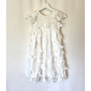 Love Shack Fancy Girls Dress 4 5 Y White Embroidered Floral Aline Occasion Forma
